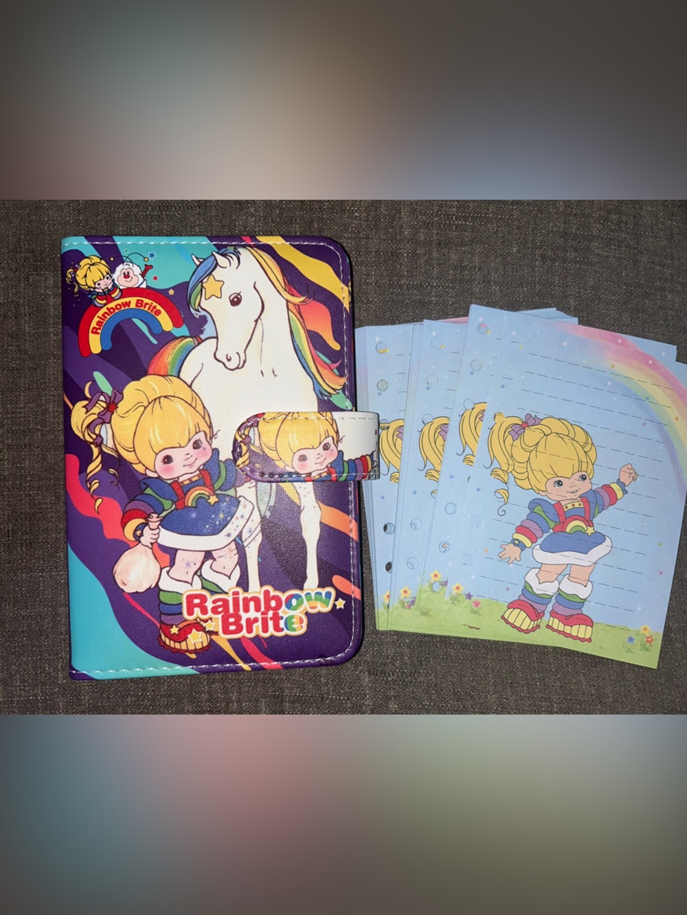 A6 Rainbow Brite Binder with Refill paper